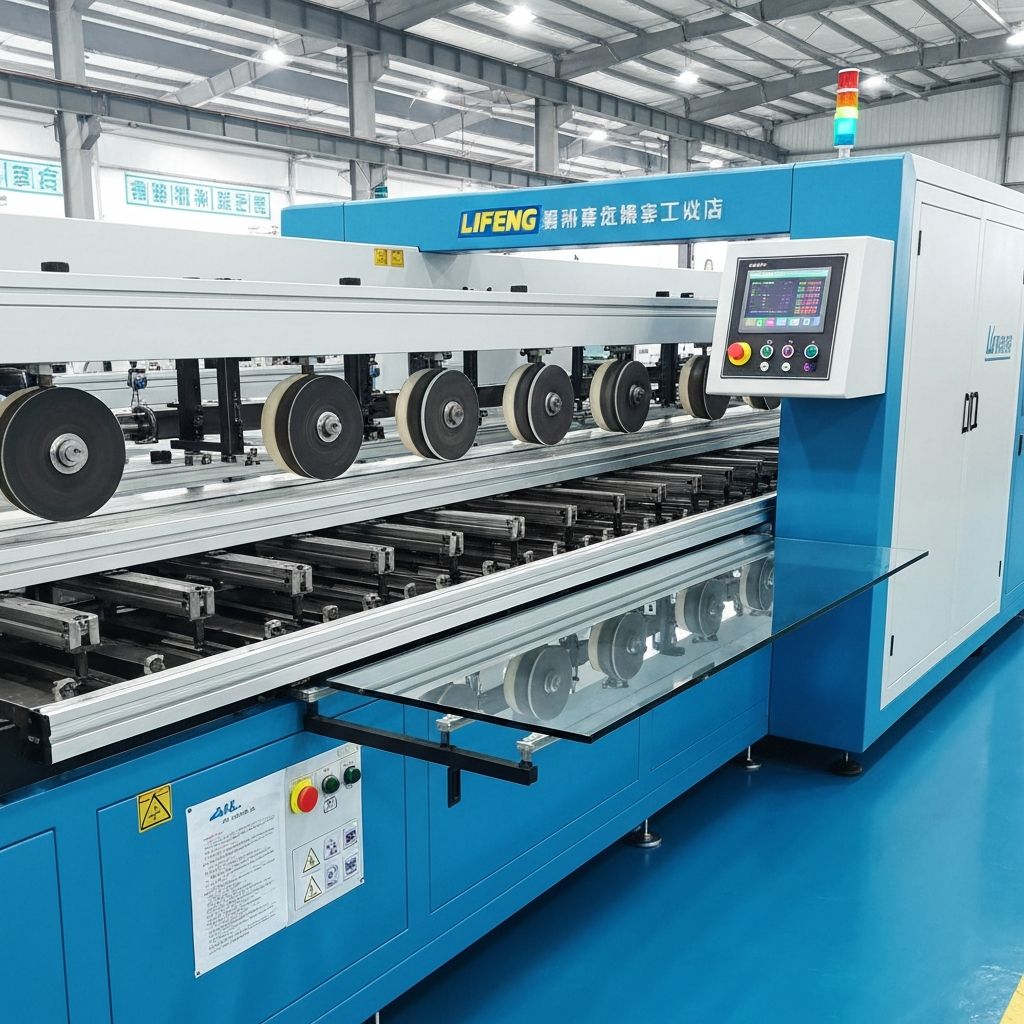 直线磨边机生产线